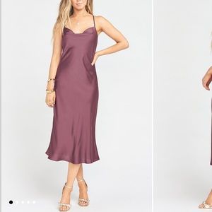 NWT Verona Cowl Neck Slip Dress | XS | Dusty Plum